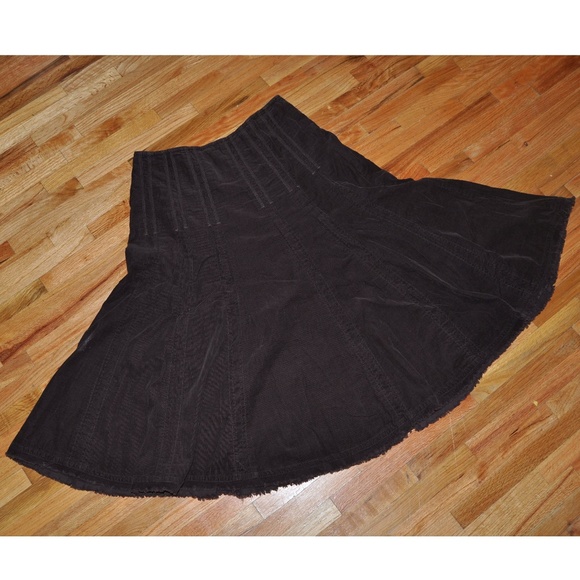 'FINAL'  CABI #729 Corduroy Raw Edge A-line Skirt - Picture 1 of 7